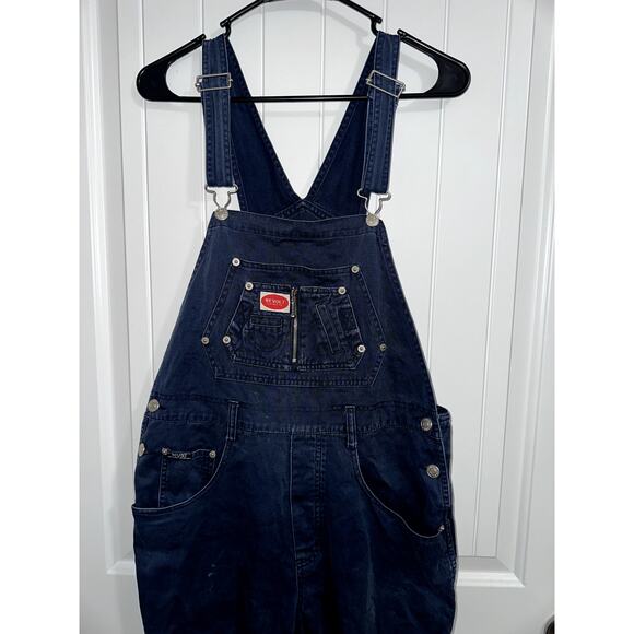 Vintage Revolt Denim Overalls Women's L Blue Carpenter Style Workwear 90s Y2K - Picture 1 of 16